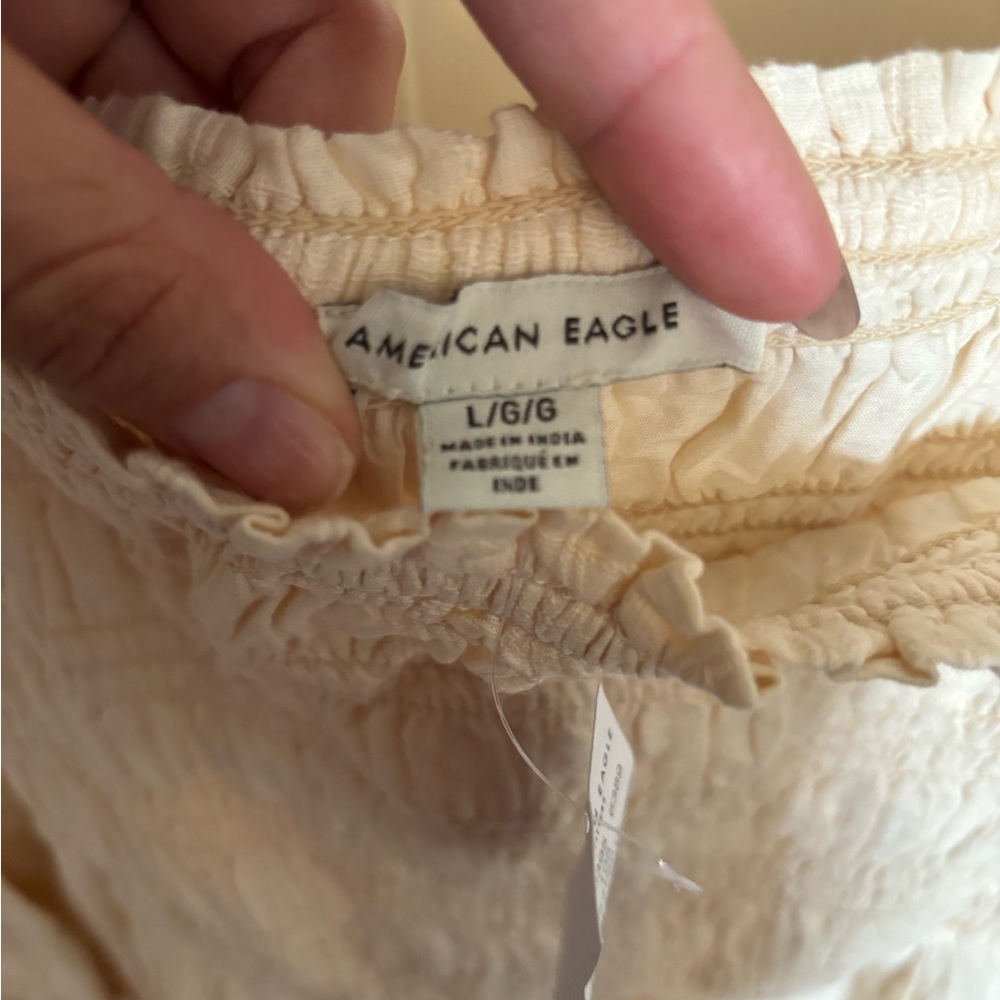 AE Long-Sleeve Smocked Mini Dress - Picture 5 of 6